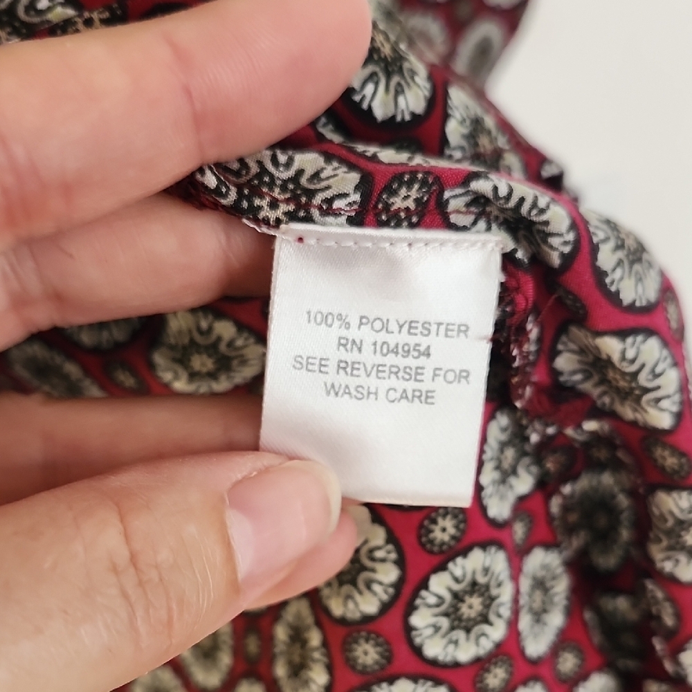 Antilia Femme Tunic Blouse Geometric Mandala Print 3/4 Tab Sleeves Woman Small - Picture 5 of 8